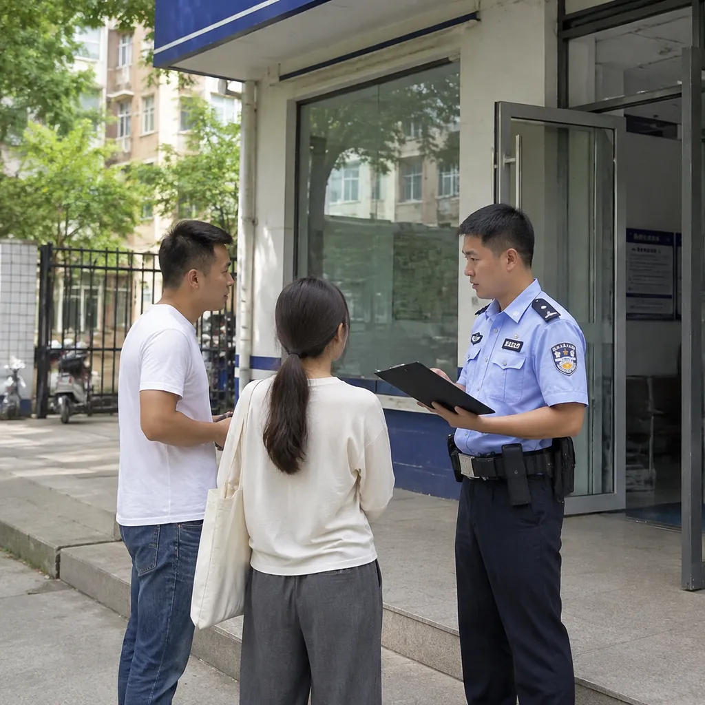 派出所门口咨询报警事宜