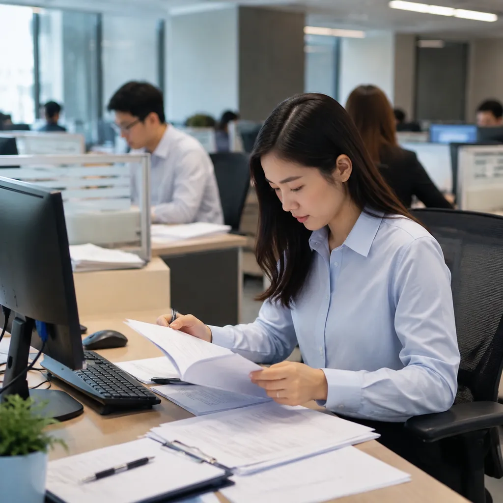 企业员工处理合同文件